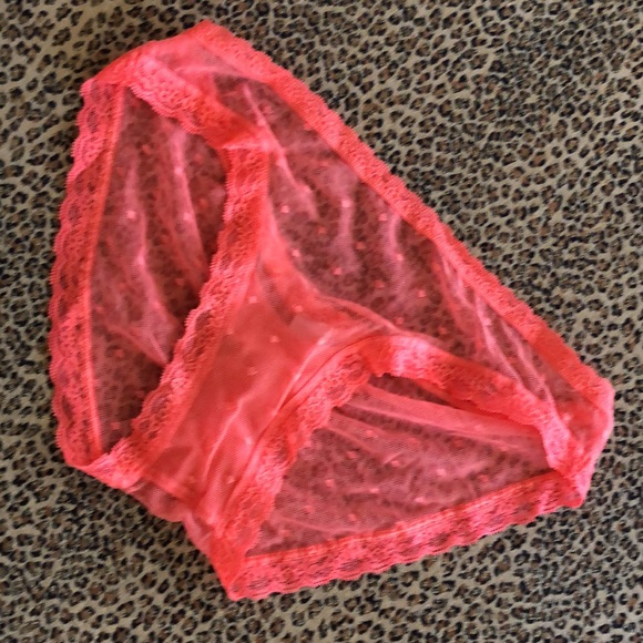 Victoria Secrets neon pink cheeky petite XS sheer panty - Picture 10 of 12